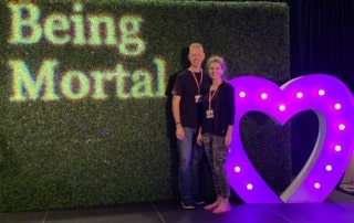 Nurse Next Door Australia Co-Founders Amber Biesse and Matt Fitton at the Nurse Next Door #BeingMortal2019 Annual Conference