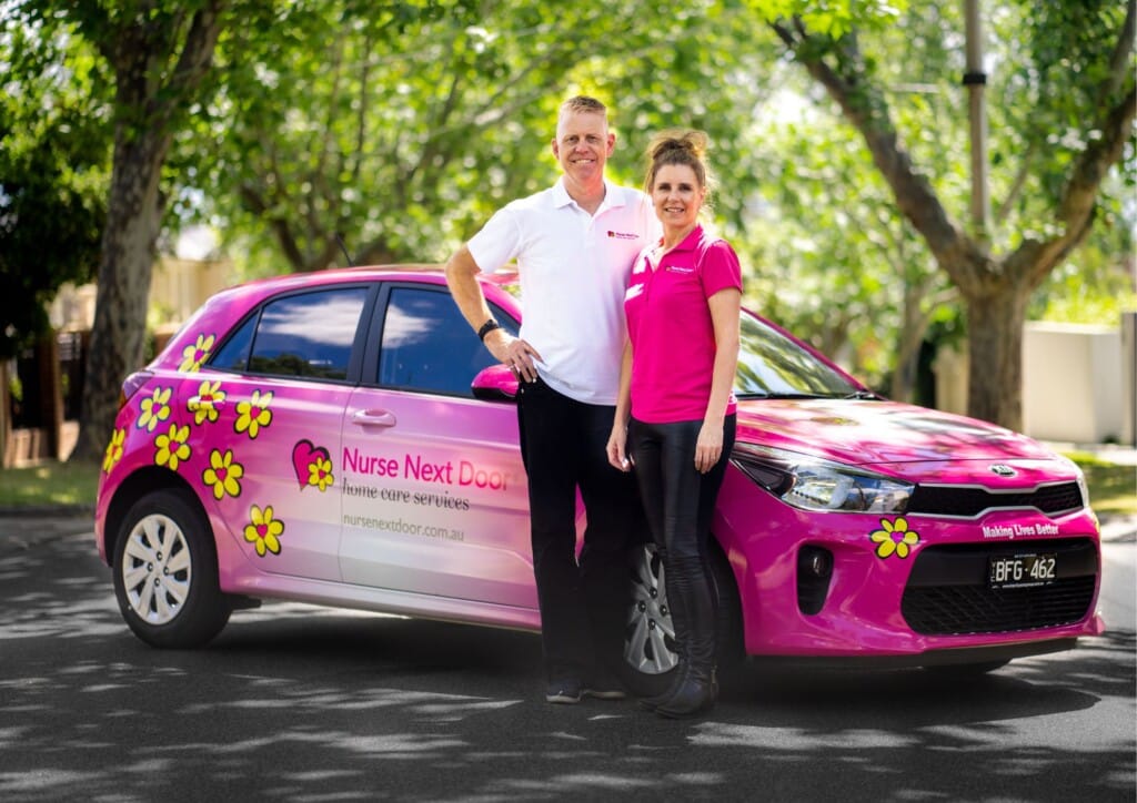 Nurse Next Door Australia owners Matt Fitton and Amber Biesse